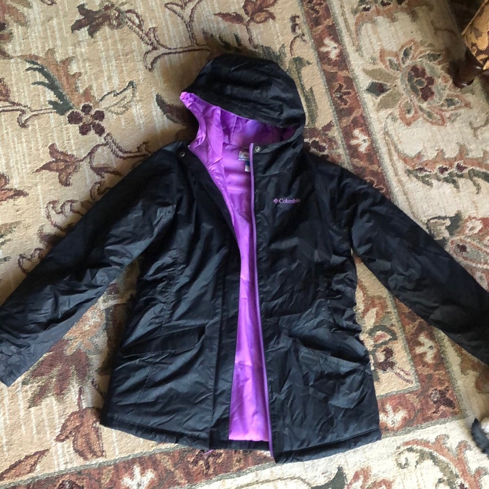 Columbia kids black winter coat